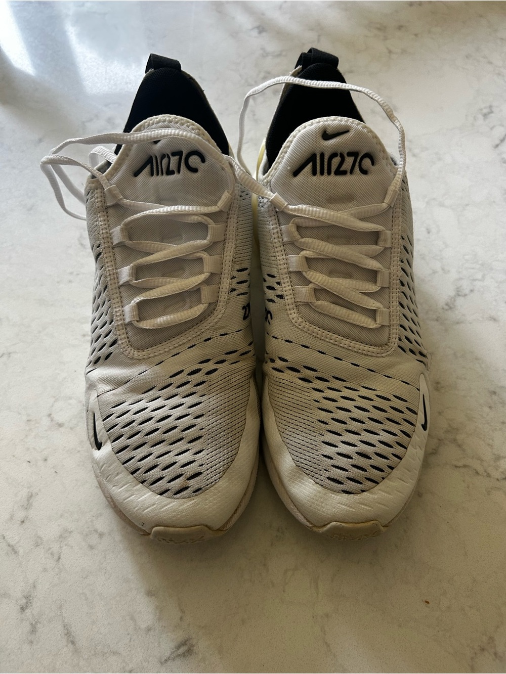 Nike Women’s Air270 Athletic Sneakers in White and Black